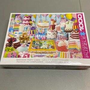 Eurographics Birthday Party Cakes 1000 Piece Jigsaw Puzzle Colorful Desserts